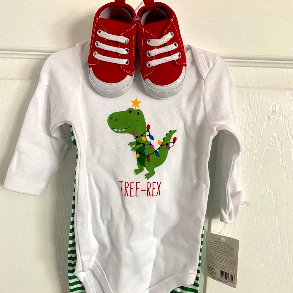 Christmas dinosaur outift